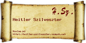 Heitler Szilveszter névjegykártya