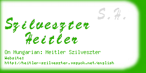 szilveszter heitler business card